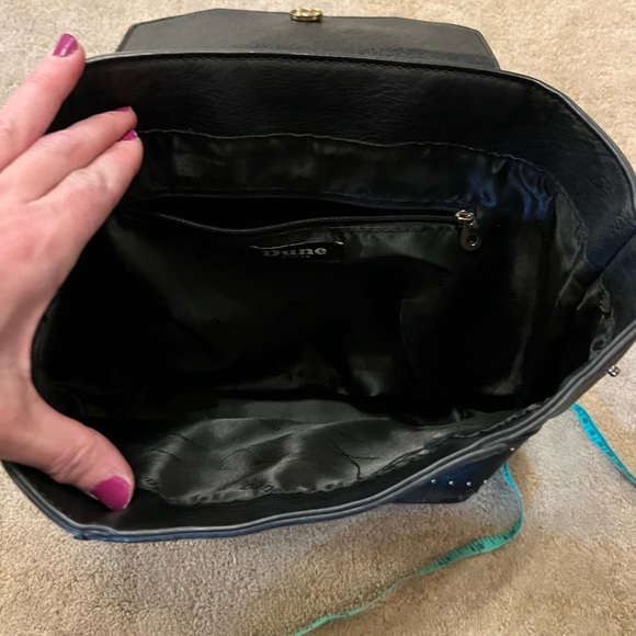 Dune London Bags Dune London Black Studded Leather Backpack Purse